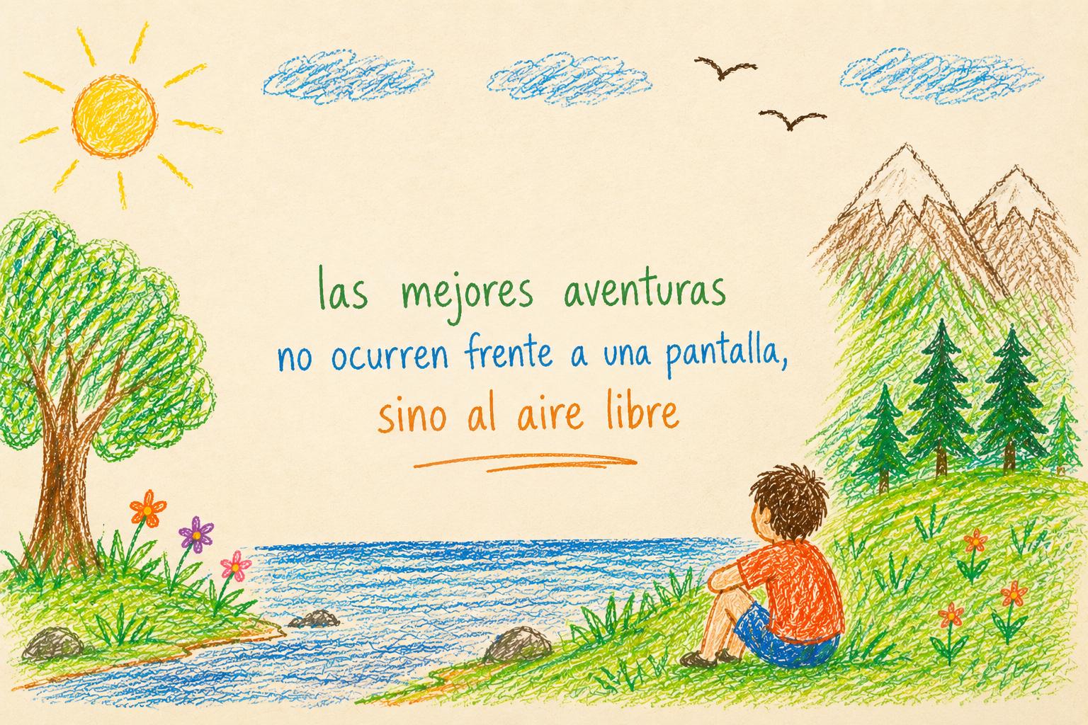 Las mejores aventuras no ocurren frente a una pantalla, sino al aire libre.